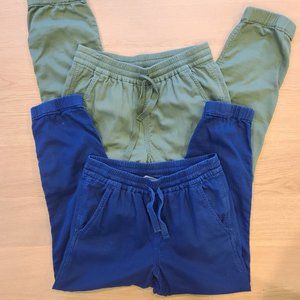 J. Crew Set of 2 Seaside Point Sur Green & Blue Joggers. Size 0.